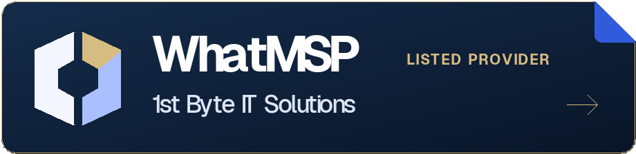 View 1st Byte IT Solutions on WhatMSP, the UK IT provider directory