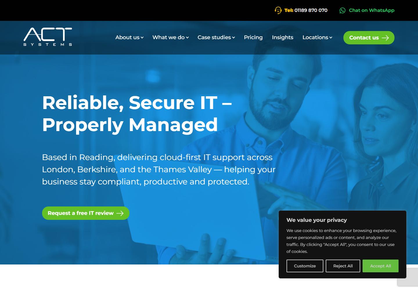 ACT Systems Ltd homepage captured on 23 September 2026