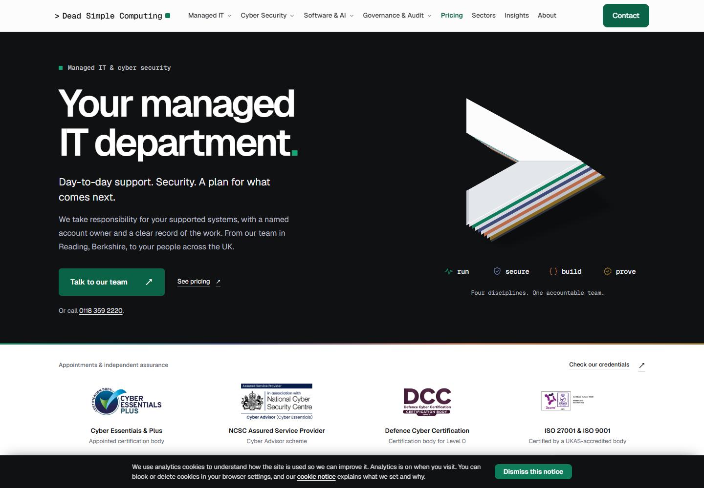 Dead Simple Computing homepage captured on 23 September 2026