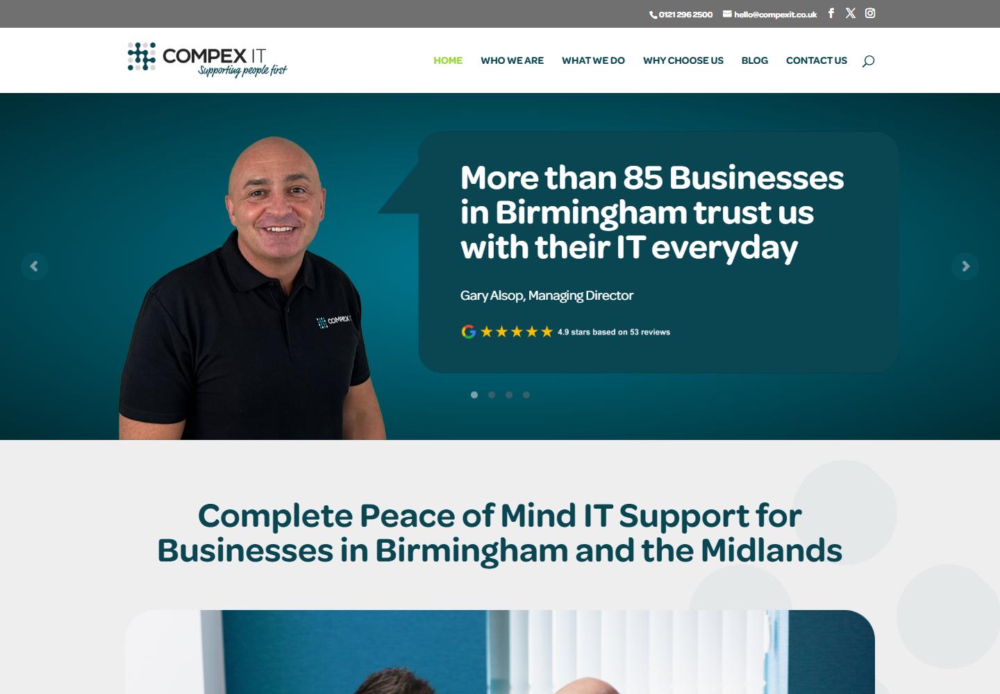 Compex IT homepage captured on 23 September 2026