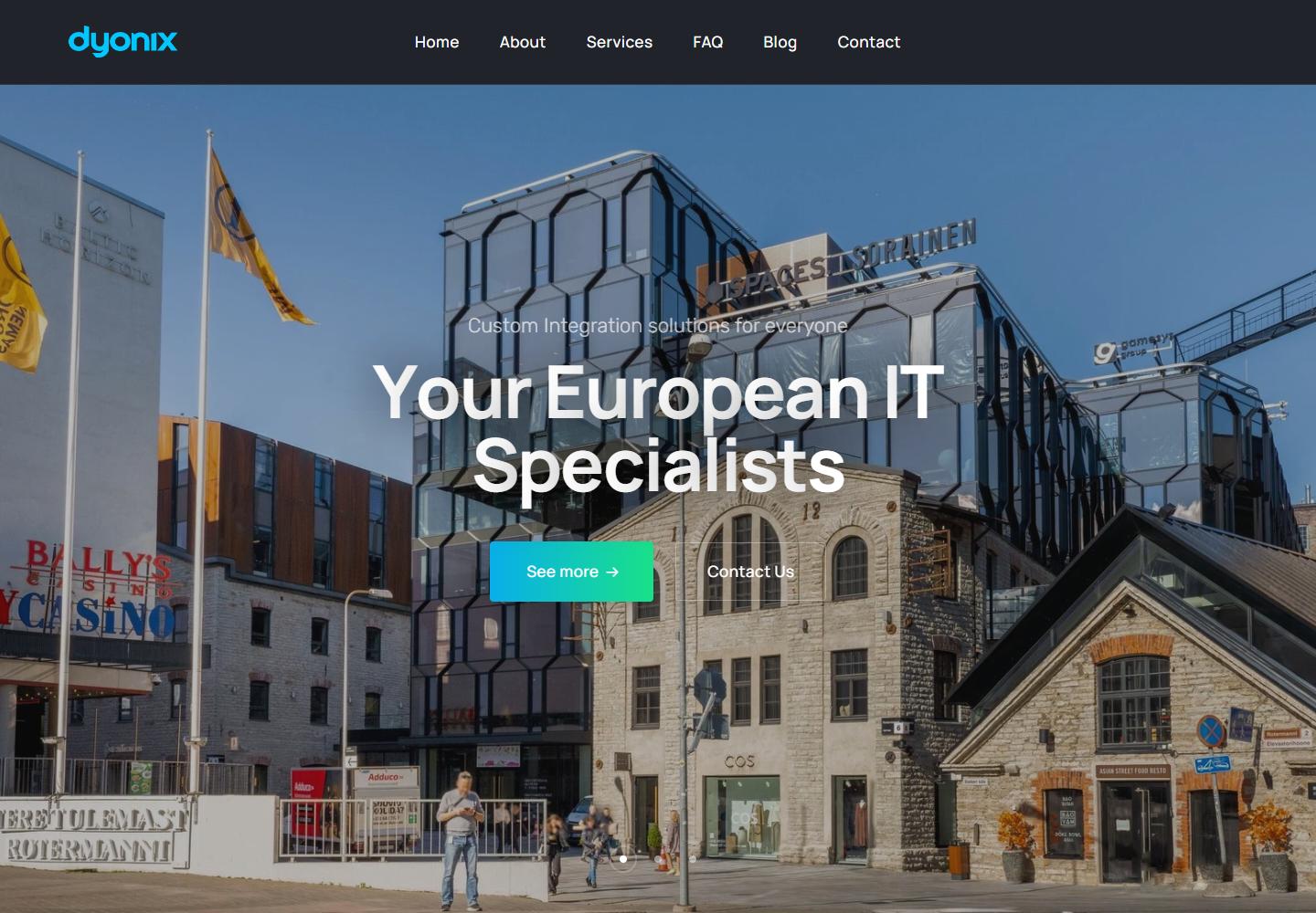 Dyonix homepage captured on 23 September 2026