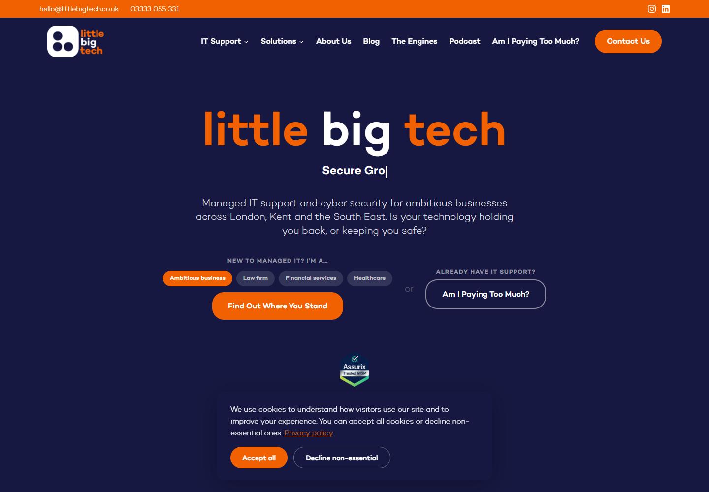 Little Big Tech homepage captured on 23 September 2026